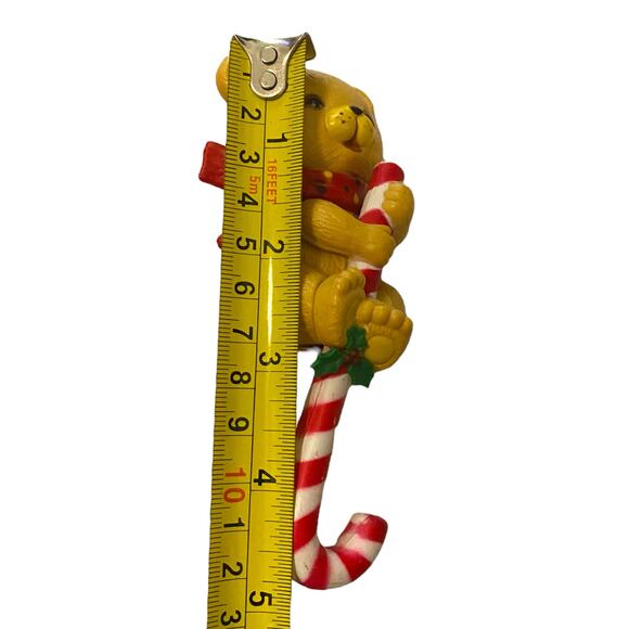 Set of TWO 4" Tall Adorable Vintage Hard Plastic Christmas Stocking Hangers - Picture 6 of 13